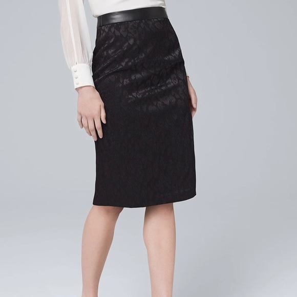 White House Black Market Dresses & Skirts - WHBM - LEOPARD-JACQUARD PENCIL SKIRT